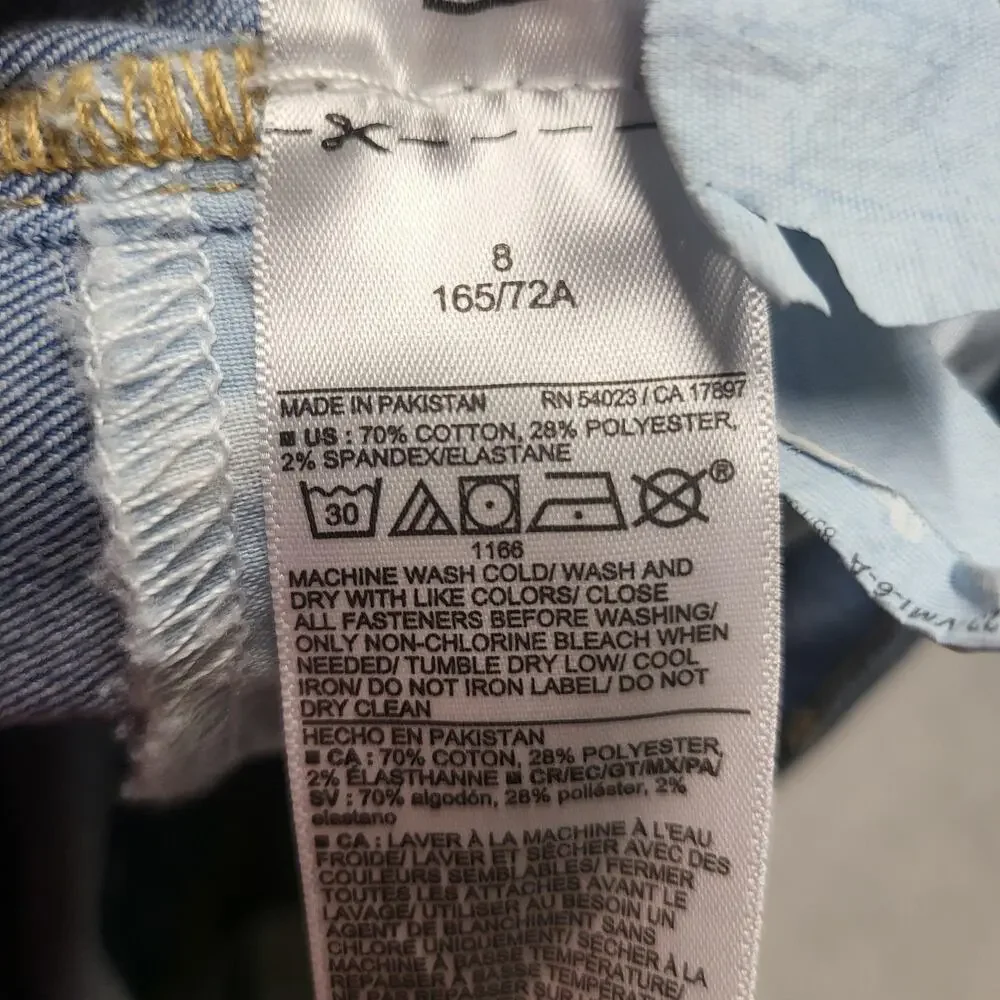 Old Navy Jeans Womens 8 Blue Rockstar Super Skinny Mid-Rise Stretch